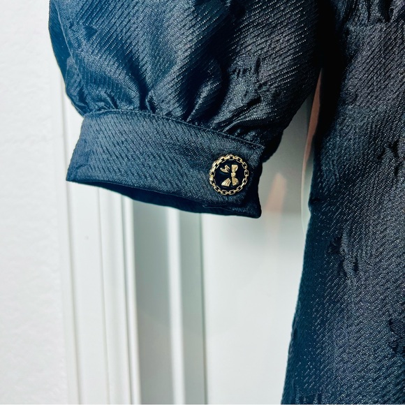 Sister Jane Pirouette Edwardian Goth Black Jacquard Mini Dress Medium Plus Size - Picture 10 of 12